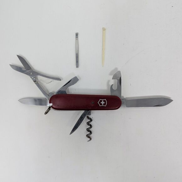 Vintage Victorinox Swiss Army Knife Multi Tool Red 91mm Officier Suisse 8 Tool - Picture 1 of 13